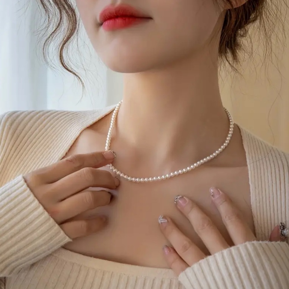 🤍Delicate Minimalist Freshwater Pearls Necklace 12MM 10MM 8MM 6MM 4MM